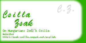 csilla zsak business card